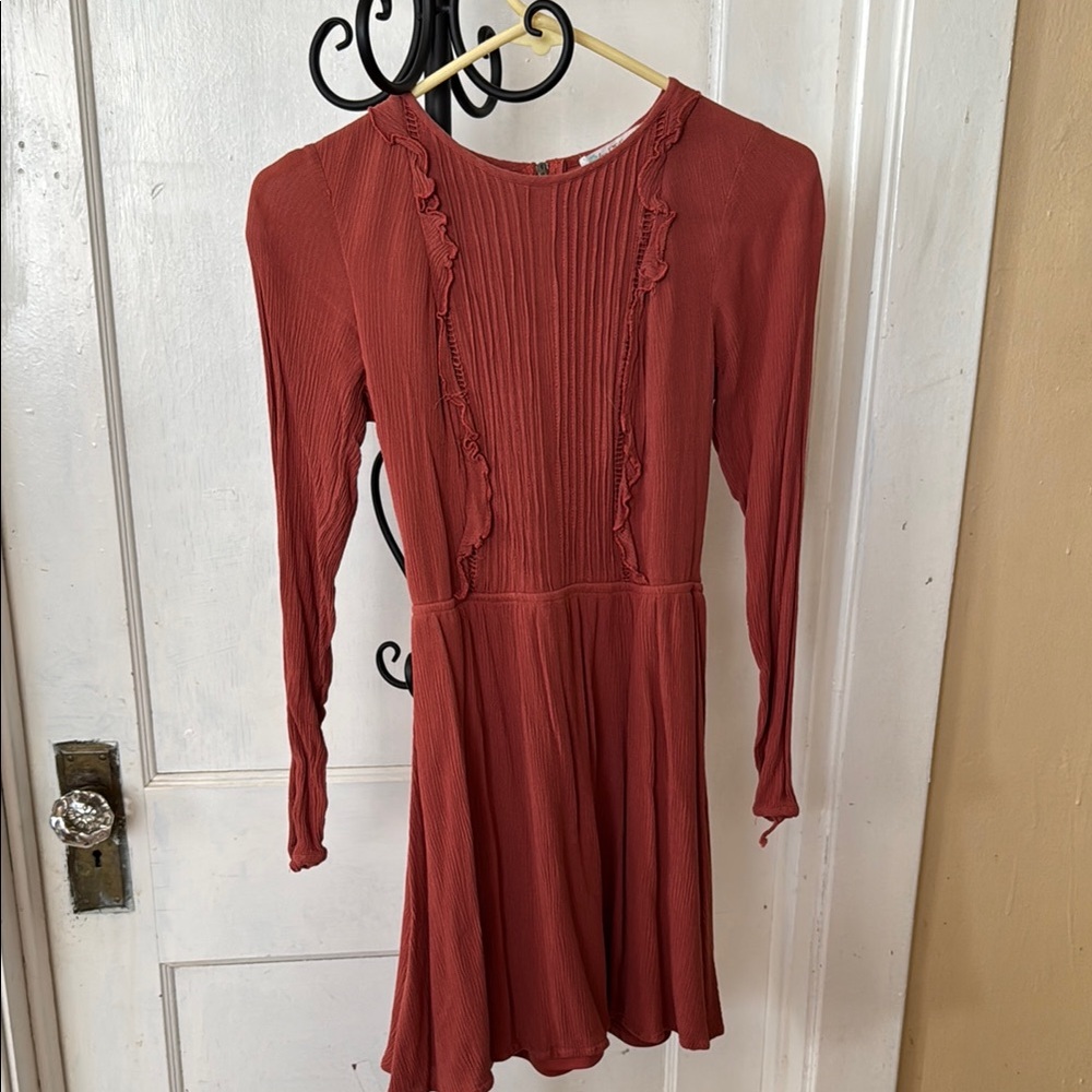 Rust Long Sleeve Dress